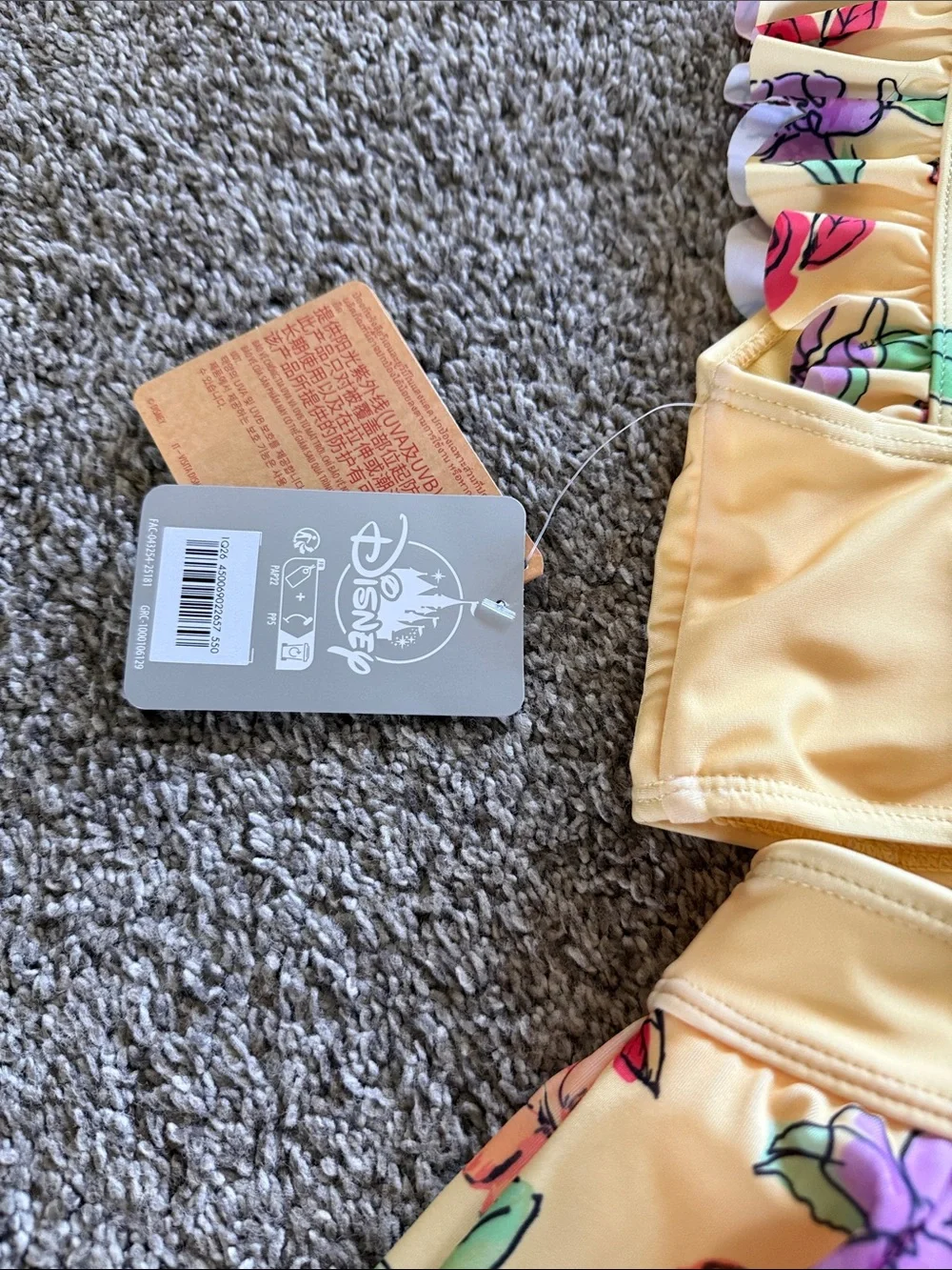 Disney Yellow Floral Princess Two-Piece Swimsuit